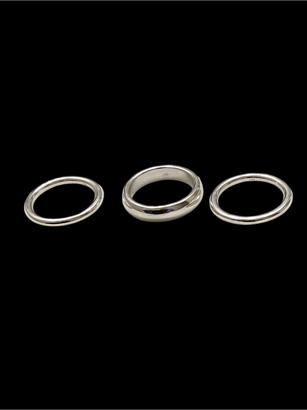 Sterling Silver Stacking Ring Set Sz 8.5
